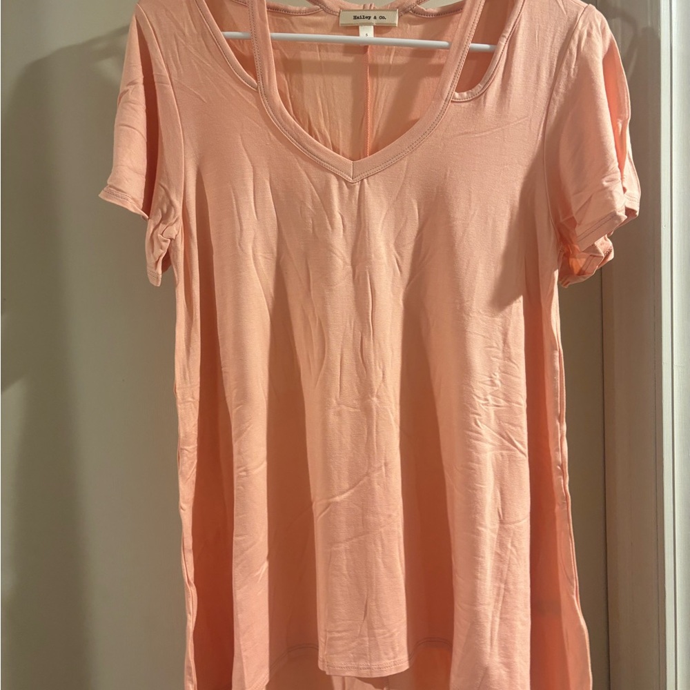 🌸 Boutique Peach Swing Top – NEW (No Tags) 🌸